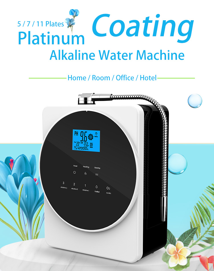Alkaline Water Ionizer With Ph Levels 5/7/11 Plates