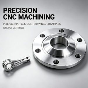 Biellette de moteur et bride en acier sur mesure de haute précision – Composants de transmission de puissance mécanique usinés CNC de précision - Product Image 1