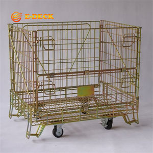 Gabbie di Stoccaggio Pieghevoli Impilabili Stabili con Ruote, Zincate a Caldo e Antiruggine - Product Image 2