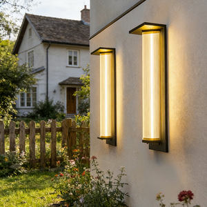 โคมไฟติดผนังภายนอกกันน้ำระดับ IP65 สำหรับประตูวิลล่า ระเบียง แสงสีขาวอบอุ่น 3000K โคมไฟติดผนังแบบโมเดิร์น COB - Product Image 4