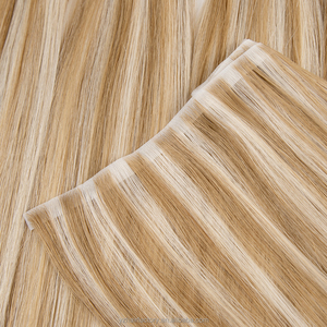 Extensions à bandes invisibles longues en cheveux russes Remy doublement étirés Highlight Yuanzhen, cheveux vierges sans couture, vente en gros - Product Image 3