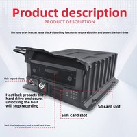 Système d'enregistrement MDVR 4G T4-B 1080P pour camion, carte SD, DVR 4 canaux, caméra embarquée AHD haute définition, enregistrement en boucle, intégration GPS