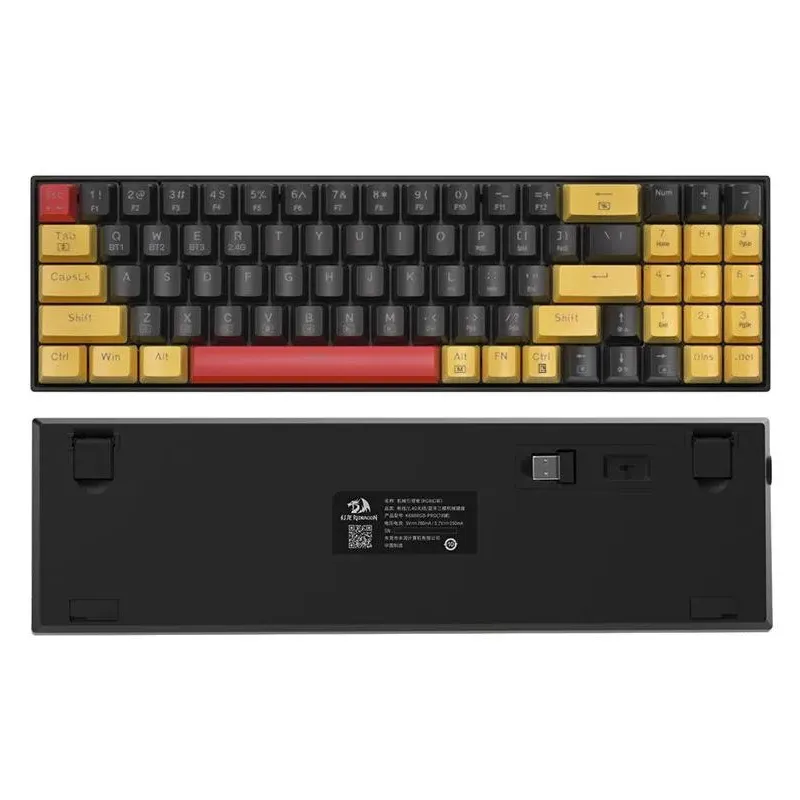 لوحة مفاتيح للألعاب ميكانيكية مدمجة Red-ragon K688 بسعر منخفض مع لوحة مفاتيح للألعاب قابلة للبرمجة ورقاقة أرقام