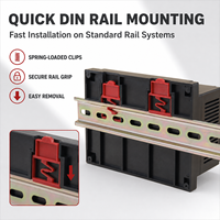 Boîtier de commande électronique industriel en ABS/PC pour rail DIN, protection IP54 durable