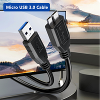 Câble Micro USB 3.0 de 1 m (3,3 pi) haute résistance, haute vitesse, USB 3.0 A vers Micro B avec gaine en PVC pour imprimante