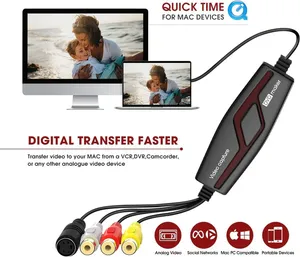 Convertisseur <span class=keywords><strong>VHS</strong></span> vers numérique, captureur vidéo USB pour utilisateurs de PC - Product Image 2