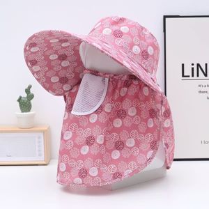 Summer Women's Detachable Wide Brim Sun <b>Hat</b> With Neck Cover Breathable Foldable Bucket <b>Hat</b> For Outdoor Sun Protection - Product Image 4