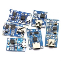 Módulo de carga de batería de litio MICRO/MINI/tipo-c 1A, protección de carga USB, dos en uno, TP4056