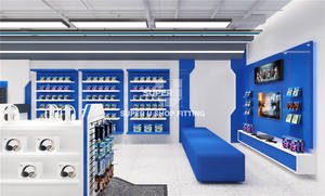 Decorazione del negozio Mobile in legno bianco personalizzato mobili per Workstation per cellulari <span class=keywords><strong>Play</strong></span> Game Shop Design per negozio di elettronica - Product Image 4