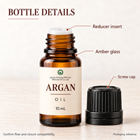 Huile d'Argan Marocaine 100% Pure Pressée à Froid, Extrait Naturel de Graines, Hydratant pour la Peau et les Cheveux, 10 mL