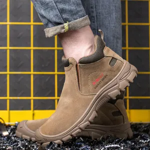 SUNLAND warehouse – bottes <span class=keywords><strong>de</strong></span> sécurité en cuir, chaussures <span class=keywords><strong>de</strong></span> soudage <span class=keywords><strong>de</strong></span> sécurité pour <span class=keywords><strong>soudeur</strong></span>, bout en acier léger, chaussures <span class=keywords><strong>de</strong></span> sécurité industrielles - Product Image 4