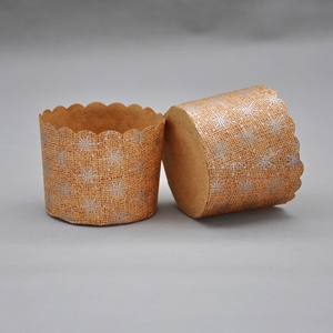 Molde de Papel Desechable para Panettone Pequeño <span class=keywords><strong>5950</strong></span> - Diámetro de la Base 59 mm <span class=keywords><strong>x</strong></span> Altura 50 mm - Product Image 3