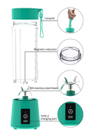 Presse-agrumes portable, mixeur portable 4000mAh 220W, mixeur puissant CE ROHS REACH, machine à smoothies, presse-fruits