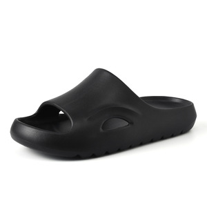 Men's Thick Sole <b>Slides</b> Black Non Slip Comfortable <b>Indoor</b> Outdoor Summer Sandals - Product Image 5