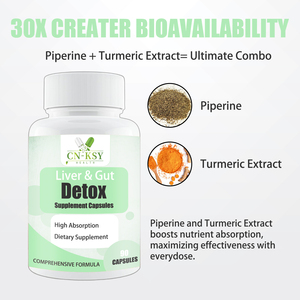 OEM ODM スピルリナとタンポポエキス配合の肝臓と腸のデトックスクレンズカプセル、消化器系の健康をサポートする栄養補助食品 - Product Image 3