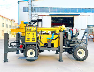 Mesin bor lubang Borehole pneumatik kecil Diesel portabel 200m Rig putar dalam komponen inti pompa gir daya kuat - Product Image 1