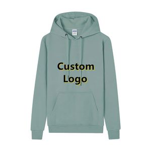 Sweat à capuche homme et femme imprimé avec logo personnalisé, en coton épais, grande taille, style rétro streetwear, collection automne-hiver - Product Image 1