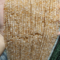Perles en vrac de citrine naturelle facettée de 2 mm, 3 mm, 4 mm pour la fabrication de bijoux