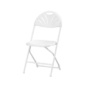 Manufacturer chair folding plastic promotion simple and convenient plastic galvanized pipe event folding chair