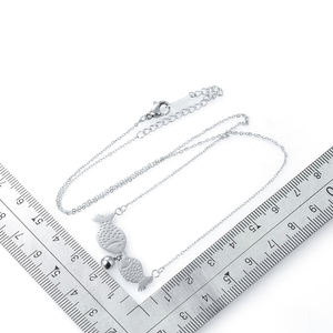 Ciondoli alla moda eleganti e alla moda simpatici collana con ciondoli di pesce placcato oro in acciaio inossidabile pronti per la spedizione - Product Image 3