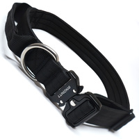 Collar de Perro Acolchado de Nailon Personalizable con Hebilla Metálica, Logotipo Impreso Personalizado y Opciones de Color, Fabricación Duradera