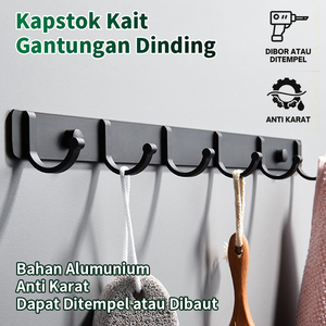 Pano.V New High Quality Space Aluminum Hanging Clothes 4/6 Plain Finish <b>Bathroom</b> Toilet Door Back Row Hanger <b>Hook</b> - Product Image 6