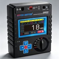 ETCR EM8650 Probador Digital de RCD, Probador de Tiempo de Acción de Fuga de 3-1000mA con Pantalla Táctil de 5 Pulgadas para Pruebas de RCD/RCBO/Interruptores de Fuga