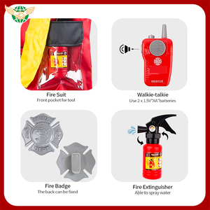 Ensembles de jouets d'habillage de <span class=keywords><strong>pompier</strong></span> classique jeu de rôle <span class=keywords><strong>pompier</strong></span> semblant jouer Costume de Profession pour garçons et filles jouets - Product Image 3