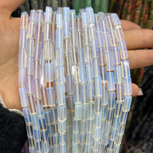 Piedra de cristal natural de 4-13mm, piedra preciosa, ágata, cuentas alargadas, cuentas en forma de cubo, cristal para fabricación de pulseras de joyería Diy - Product Image 3