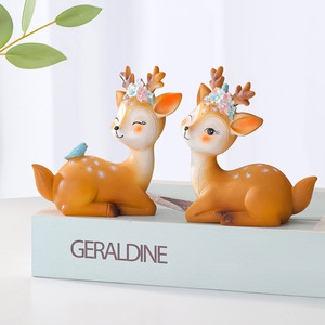 Figurine de cerf en résine, couple bleu, 7-12 ans, décoration de bureau, cadeau - Product Image 2