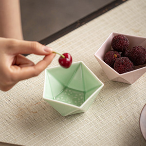 Juego de tazones pequeños de porcelana para fruta, té y aperitivos, estilo fresco y lindo, regalo Budista. - Product Image 3