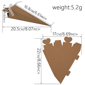 Scatola per Dolci a Forma di Carota Multicolore in Carta Artigianale con Nastro per Decorazioni di Feste di Compleanno e <span class=keywords><strong>Bomboniere</strong></span> - Product Image 2
