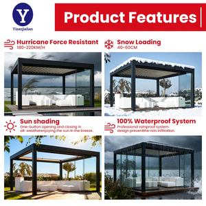 Pergola moderne de luxe en aluminium thermolaqué pour jardin extérieur, villa, <span class=keywords><strong>piscine</strong></span> 6x4 <span class=keywords><strong>5x3</strong></span> - Product Image 2