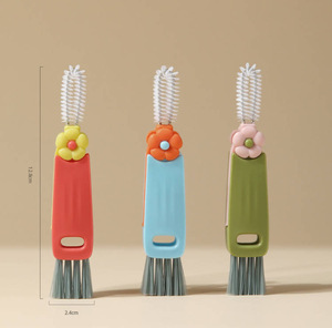 Multifunctional Kitchen <b>Brush</b> – 3-in-1: <b>Bottle</b> <b>Brush</b>, Glass Cleaner, Cup Lid Scrubber – Rotating Head, Soft Bristles – for Baby - Product Image 3