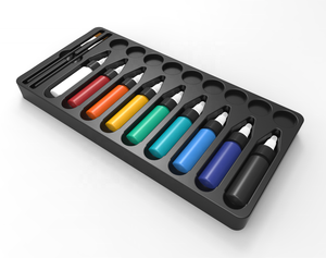Ensemble de <span class=keywords><strong>peinture</strong></span> aérographe à base d'eau 9 couleurs <span class=keywords><strong>pour</strong></span> le visage et le corps maquillage liquide tatouage peintures en aérosol <span class=keywords><strong>pour</strong></span> fournitures de <span class=keywords><strong>peinture</strong></span> corporelle - Product Image 5