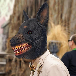 Máscara de Cabeza de Perro Zombi Aterrador al por Mayor, Accesorios de Disfraz de Terror, Cabeza de Animal Realista, Máscaras de Fiesta de Disfraces de Halloween - Product Image 4