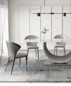 Table à manger en marbre design minimaliste rectangulaire simple et moderne pour petit appartement - Product Image 2