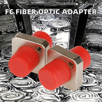 Adaptateur de fibre optique monomode FC/UPC de type carré en alliage de zinc pour projet FTTH LAN câblé, garantie 12 mois, marque APXY, Chine Zhejiang