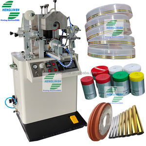 Máquina de transferencia de prensa de calor cilíndrica <span class=keywords><strong>para</strong></span> vasos de plástico botellas cosméticas tapa Irregular máquina de estampado de lámina caliente <span class=keywords><strong>para</strong></span> línea - Product Image 2