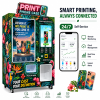 Máquina expendedora de fundas para teléfonos con diseño personalizado, máquina expendedora de fundas para teléfonos con impresión, pantalla dual para cines y centros comerciales