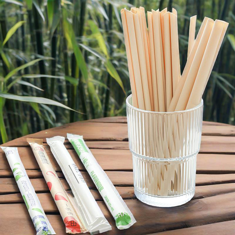 Custom Disposable Bamboo Powder Straw Biodegradable