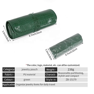 Astuccio Portagioie Arrotolabile in Pelle PU Multicomparto, Facile da Usare in Viaggio, Anti-attorcigliamento, Resistente all'Acqua, Design Eco-Friendly - Product Image 2