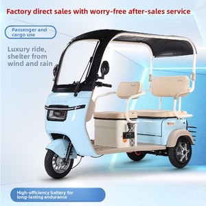 Nouveau Tricycle Électrique Tout-en-un avec Capote, Haute Puissance, Robuste, 3 Passagers, Charge Utile 300-400kg, 12V, 30Km/h, Vélo-Taxi Ouvert - Product Image 3
