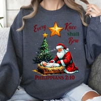Vente en gros de Noël DTF fer à repasser sur des motifs Dtf imprime des étiquettes de vêtements prêtes à presser autocollants de transfert de chaleur