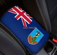Meilleures ventes : Coussin d'accoudoir universel pour console centrale de voiture, protection de boîte de rangement, compatible SUV, berline, camion – Drapeau de Montserrat