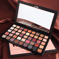 Logo personnalisé 45 Matte S.f.r Vente en gros Ombre à paupières OEM Surligneur Shimmer Papier Carton Maquillage Poudre Pressée Palette de fards à paupières