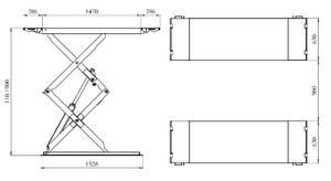 Elevador de Tijera pequeño ultrafino de 3,5 T, elevador hidráulico para reparación de automóviles con CE - Product Image 6