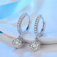 Boucles d'oreilles de mariage grandes et délicates en laiton plaqué or 18 carats avec zircon, pour enfants - Ventes flash