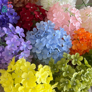 Flores de Hortensia de Seda, 72 Pétalos, Estilo Coreano, Decoración para el Pasillo de Boda, Arreglo Floral Artificial Hecho a Mano para Pared - Product Image 3