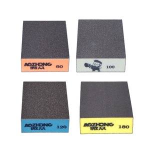 60 Grit Sanding Sponge hình chữ nhật nhôm oxide Sanding Sponge khối linh hoạt bọt Sanding khối vách thạch cao giấy nhám mài mòn Pad - Product Image 2